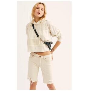 Free People Piper Pullover Cropped Hoodie Size Small